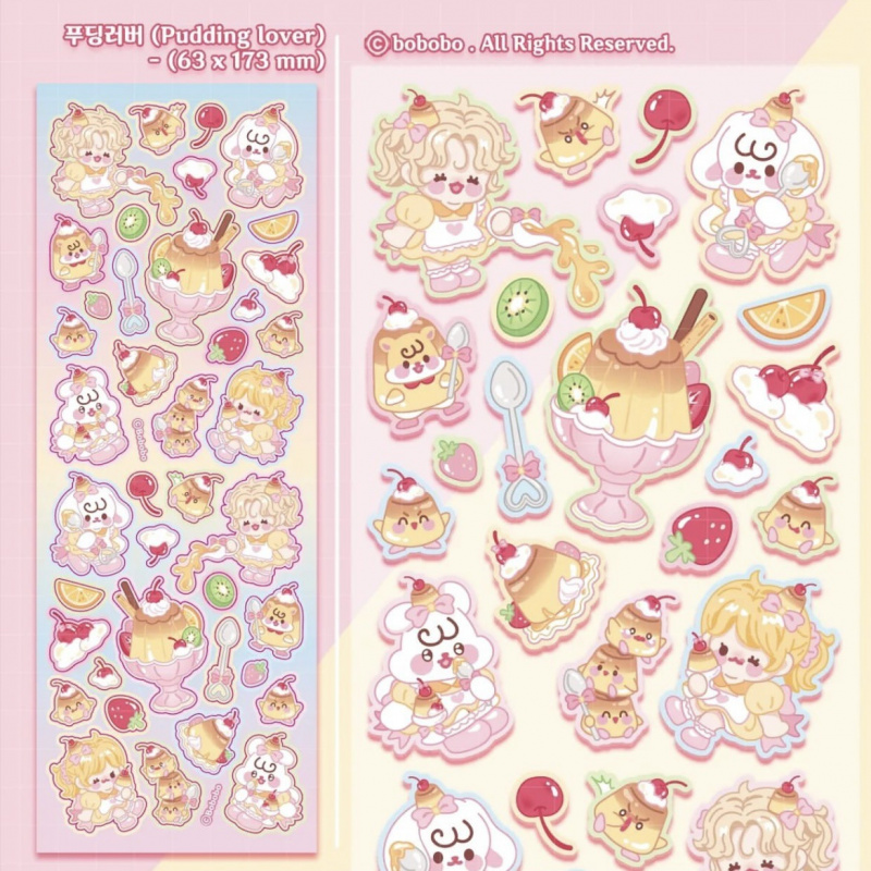 Korean bobobo Stickers Hand Ac - Meal Prep Notebook ulasan dan harga