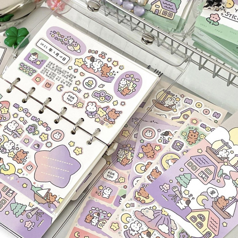 Korean Cartoon Cute Retro Rock - Meal Prep Notebook ulasan dan harga