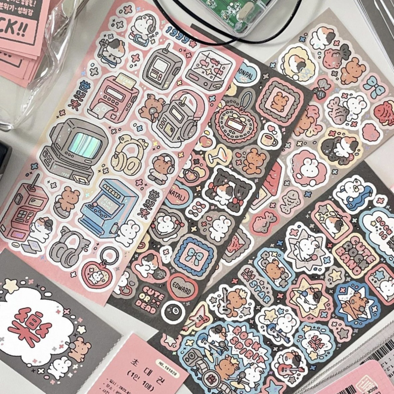 Korean Cartoon Cute Retro Rock - Meal Prep Notebook ulasan dan harga