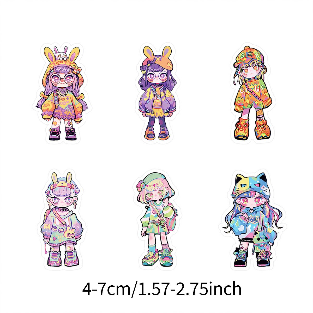 60Pcs Colorful Cute Anime Girl - Meal Prep Notebook ulasan dan harga