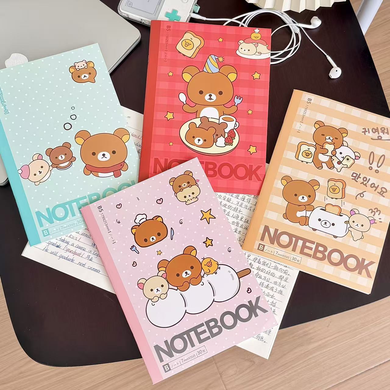 Kawaii Rilakkuma Bear Lined No - Meal Prep Notebook ulasan dan harga