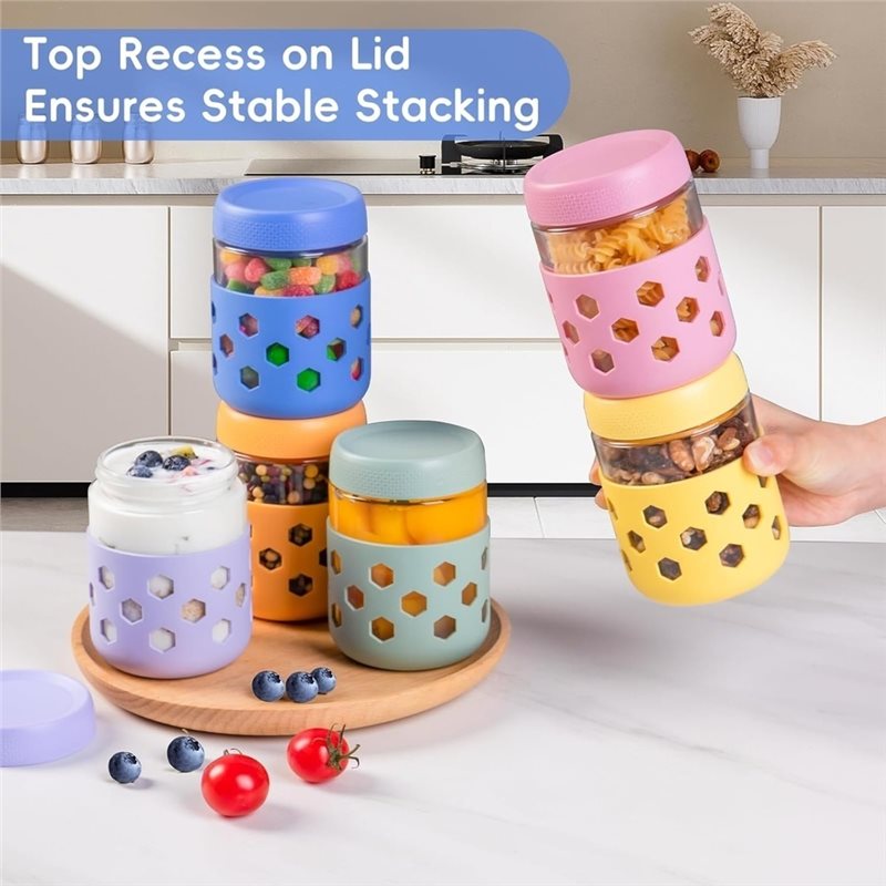 AB66-1Set Overnight Oatmeal Ja - Meal Prep Oatmeal Jars ulasan dan harga