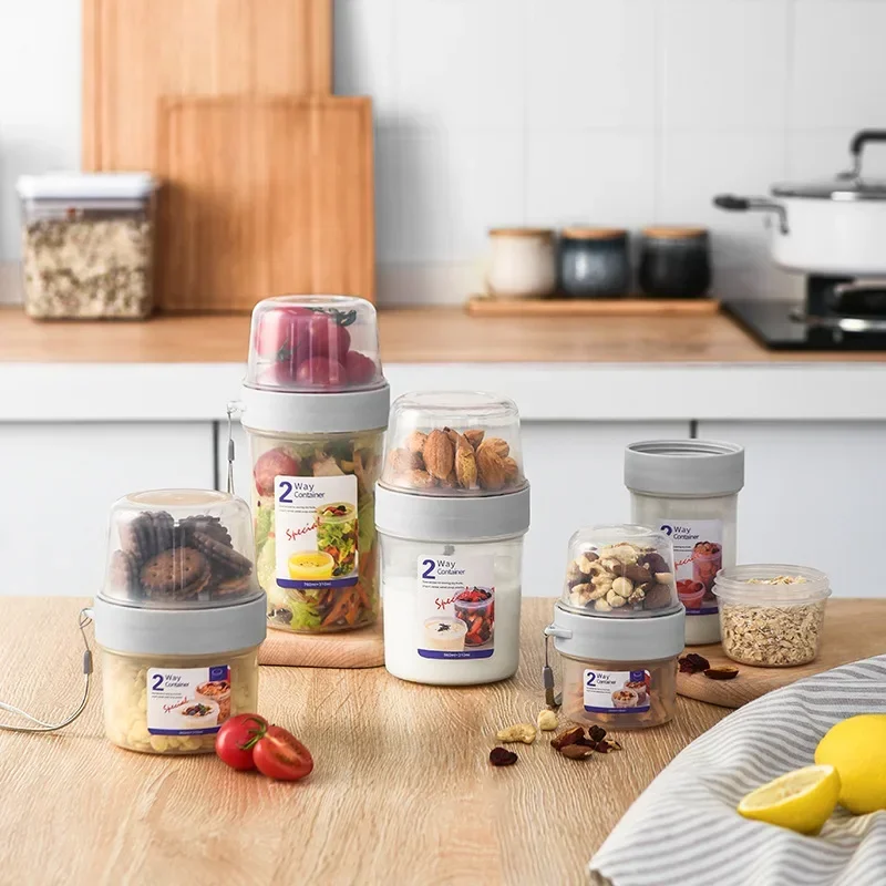 Carry Breakfast Cup Salad Cups - Meal Prep Oatmeal Jars ulasan dan harga
